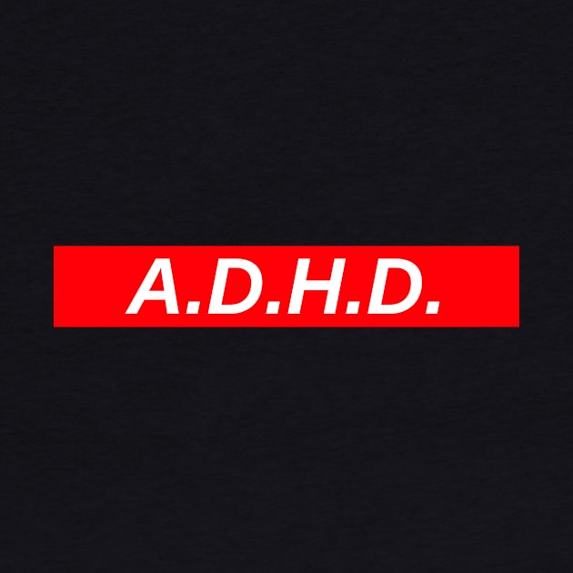 A.D.H.D // Red Box Logo by FlexxxApparel